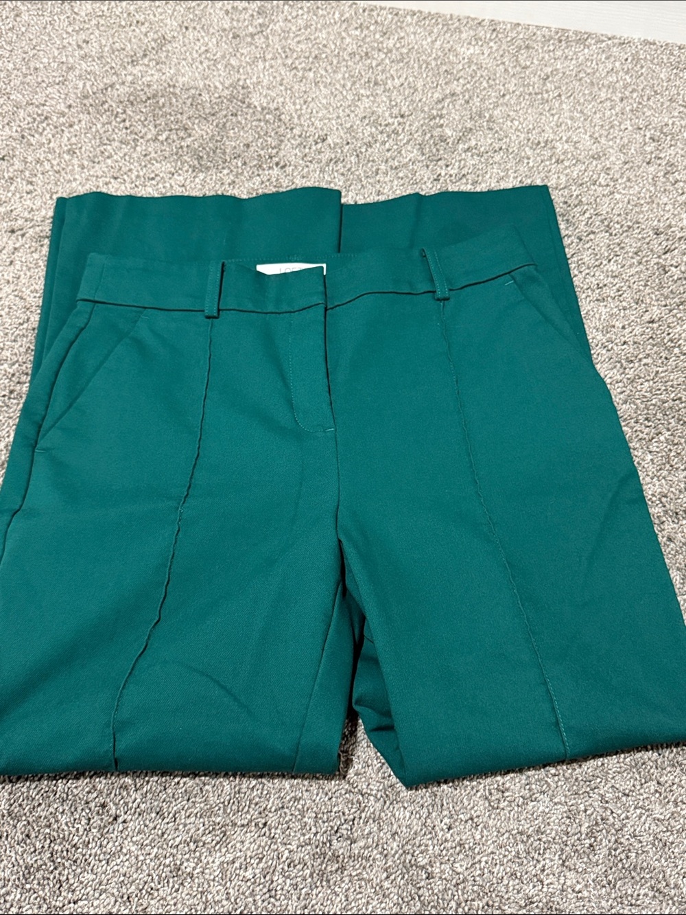 LOFT Emerald Green The Sutton Flare Pants 8P curvy